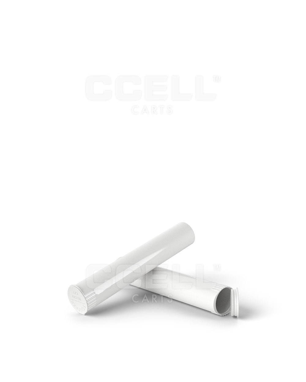 70mm Child Resistant All White Plastic Dab Cart Vape Tube