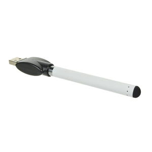 Buttonless Stylus 510 Thread Vape Battery with USB Charger 280mAh - White