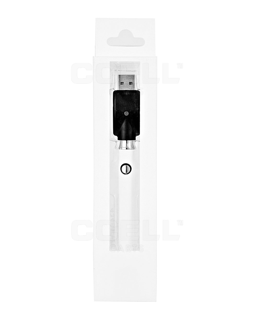 G2 Adjustable Voltage 510 Thread Vape Battery with Compatible USB Charger 400mAh - White